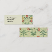 William Morris Daisy Floral Wallpaper Pattern Mini Visitekaartje (Voorkant / Achterkant)