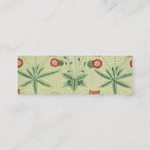 William Morris Daisy Floral Wallpaper Pattern Mini Visitekaartje (Achterkant)