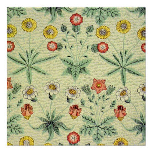 William Morris Daisy Floral Wallpaper Pattern Perfect Poster