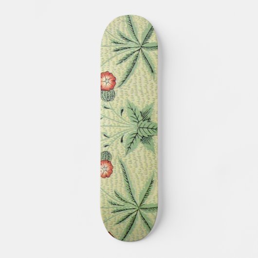 William Morris Daisy Floral Wallpaper Pattern Persoonlijk Skateboard (Voorkant)