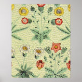 William Morris Daisy Floral Wallpaper Pattern Poster (Voorkant)