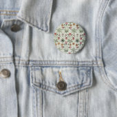 William Morris Daisy Floral Wallpaper Pattern Ronde Button 5,7 Cm (In situ)