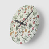 William Morris Daisy Floral Wallpaper Pattern Ronde Klok (Hoek)