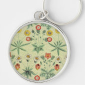 William Morris Daisy Floral Wallpaper Pattern Sleutelhanger (Voorkant)