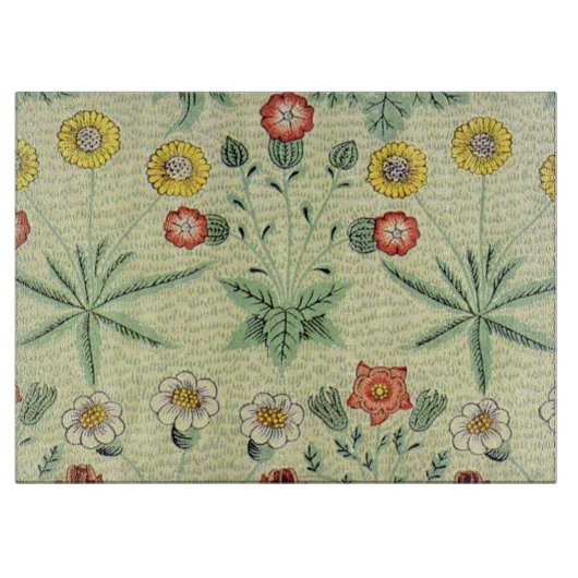 William Morris Daisy Floral Wallpaper Pattern Snijplank (Voorkant)