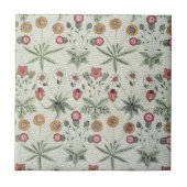 William Morris Daisy Floral Wallpaper Pattern Tegeltje (Voorkant)