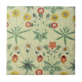 William Morris Daisy Floral Wallpaper Pattern Tegeltje (Voorkant)