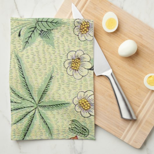 William Morris Daisy Floral Wallpaper Pattern Theedoek (Quarter Fold)