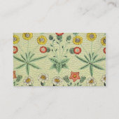 William Morris Daisy Floral Wallpaper Pattern Visitekaartje (Achterkant)