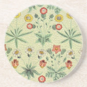 William Morris Daisy Floral Wallpaper Pattern Zandsteen Onderzetter (Voorkant)