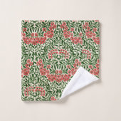 William Morris  Daisy Flowers Pink Green Bad Handdoek (Wasdoekje)