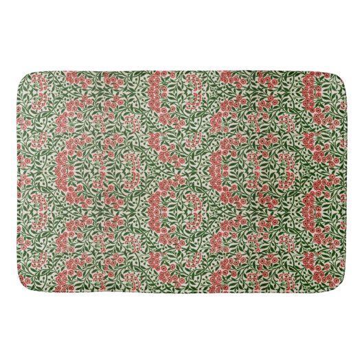 William Morris  Daisy Flowers Pink Green Badmat (Voorkant)