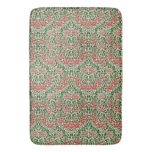 William Morris  Daisy Flowers Pink Green Badmat