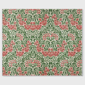 William Morris  Daisy Flowers Pink Green Cadeaupapier (Vlak)