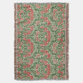 William Morris  Daisy Flowers Pink Green Deken (Voorkant Verticaal)