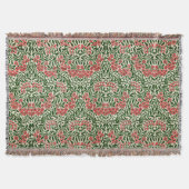 William Morris  Daisy Flowers Pink Green Deken (Voorkant)