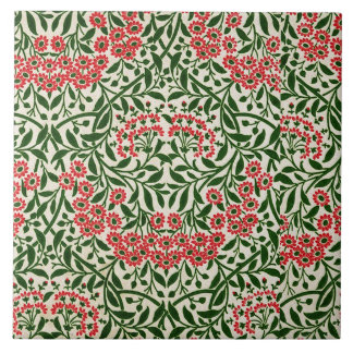 William Morris Daisy Flowers Pink Green Tegeltje