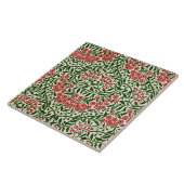 William Morris  Daisy Flowers Pink Green Tegeltje (Zijkant)