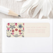 WILLIAM MORRIS "DAISY" RETURN ADRES ETIKET (Insitu)