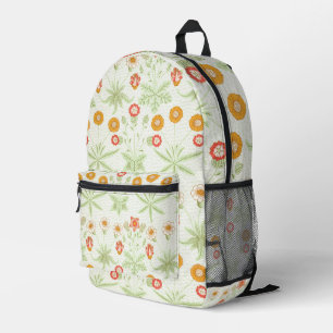 William Morris Daisy Vintage Botanisch Patroon Bedrukte Rugzak