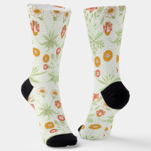 William Morris Daisy Vintage Botanisch Patroon Sokken
