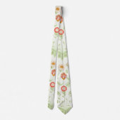 William Morris Daisy Vintage Botanisch Patroon Stropdas (Achterkant)