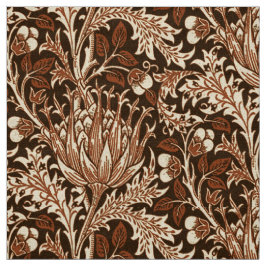 William Morris Damask, Brown & Beige Stof