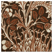 William Morris Damask, Brown & Beige Stof (Close Up)