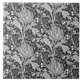 William Morris Damask, Dark Gray Tegeltje (Voorkant)