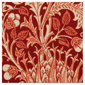 William Morris Damask, Deep Sinaasappel Stof (Close Up)