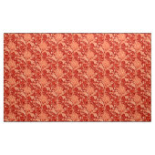 William Morris Damask, Deep Sinaasappel Stof (Yard (91,4 cm))