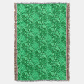 William Morris Damask, Emerald Green Deken (Voorkant Verticaal)