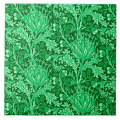 William Morris Damask, Emerald Green Tegeltje (Voorkant)