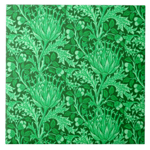 William Morris Damask, Emerald Green Tegeltje