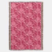 William Morris Damask, Fuchsia Pink Deken (Voorkant Verticaal)