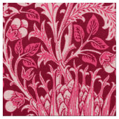 William Morris Damask, Fuchsia Pink Stof (Close Up)