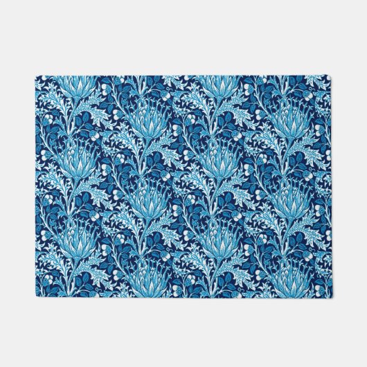 William Morris Damask, Navy en White Deurmat (Voorkant)