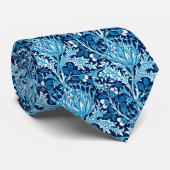 William Morris Damask, Navy & White Stropdas (Opgerold)