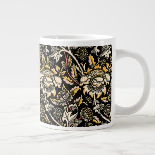 William Morris dark florale arabesque Grote Koffiekop (Rechts)