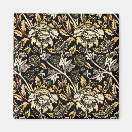 William Morris dark florale arabesque Magneet (Voorkant)