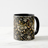 William Morris dark florale arabesque Mok (Voorkant rechts)
