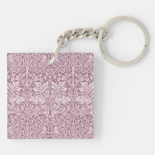 William Morris, de aardbeiendief, gevernieuwd, kun Sleutelhanger (Achterkant)