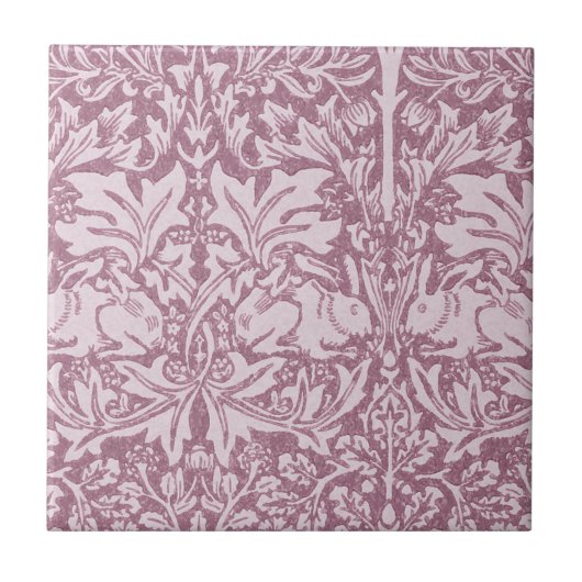 William Morris, de aardbeiendief, gevernieuwd, kun Tegeltje (Voorkant)