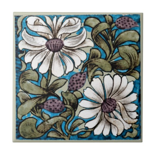 William * Morris De Morgan Sprig of Flowers White Tegeltje (Voorkant)