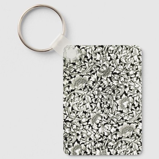  William Morris Decoratief Textielpatroon Sleutelhanger (Voorkant)