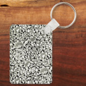  William Morris Decoratief Textielpatroon Sleutelhanger (Achterkant)