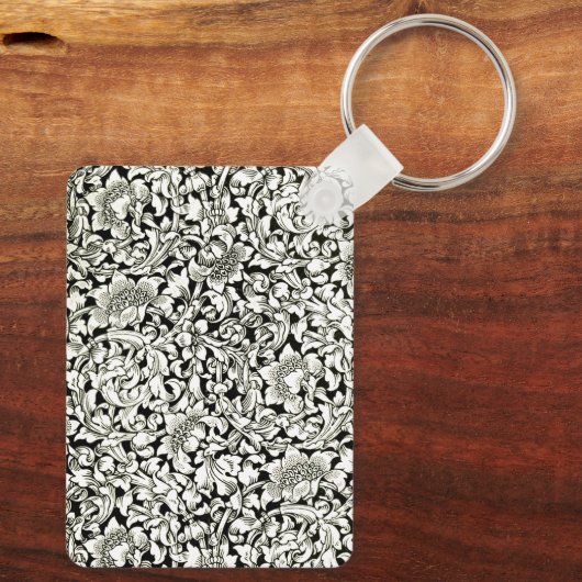  William Morris Decoratief Textielpatroon Sleutelhanger (Achterkant)