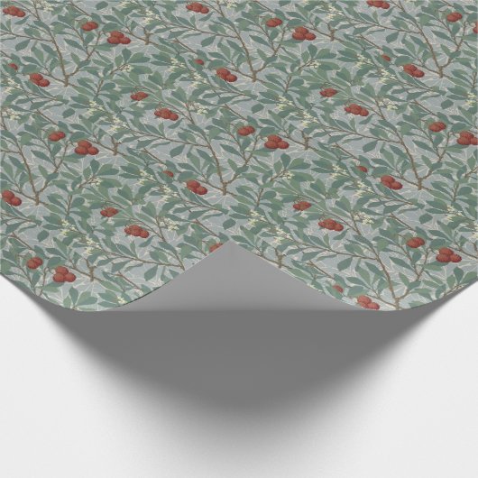 William Morris Decorative Art Arbutus Pattern Cadeaupapier (Hoek)