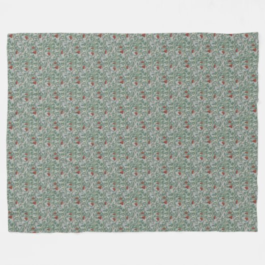 William Morris Decorative Art Arbutus Pattern Fleece Deken (Voorkant (Horizontaal))
