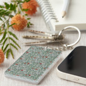 William Morris Decorative Art Arbutus Pattern Sleutelhanger (Voorkant Rechts)